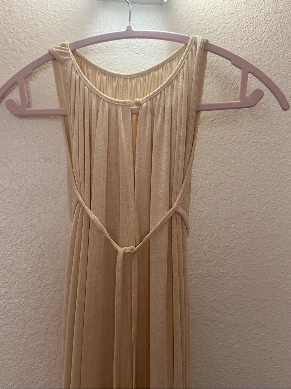 Beige Ruched Cutout Maxi Dress | Neutral Draped Bodycon Summer Dress